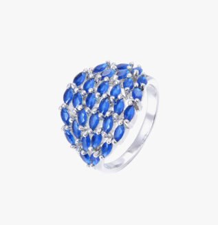 Esra Floral Diamond Ring Set White Gold